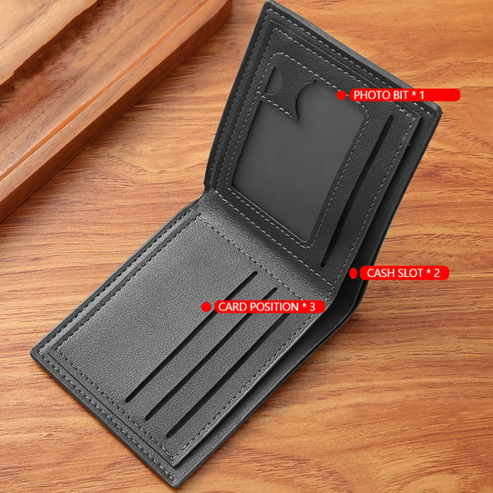 Porte-cartes et compartiments du portefeuille