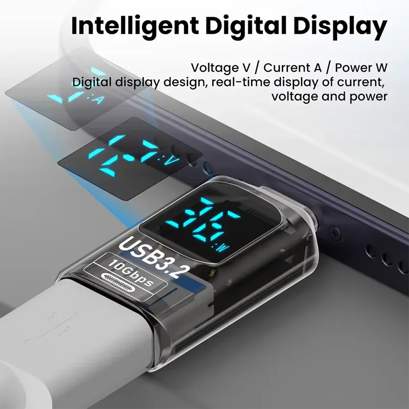 Adaptateur USB-C vers USB 3.2 10 Gbit/s, convertisseur mâle vers femelle, pour PC portable, charge rapide et transfert de données 5