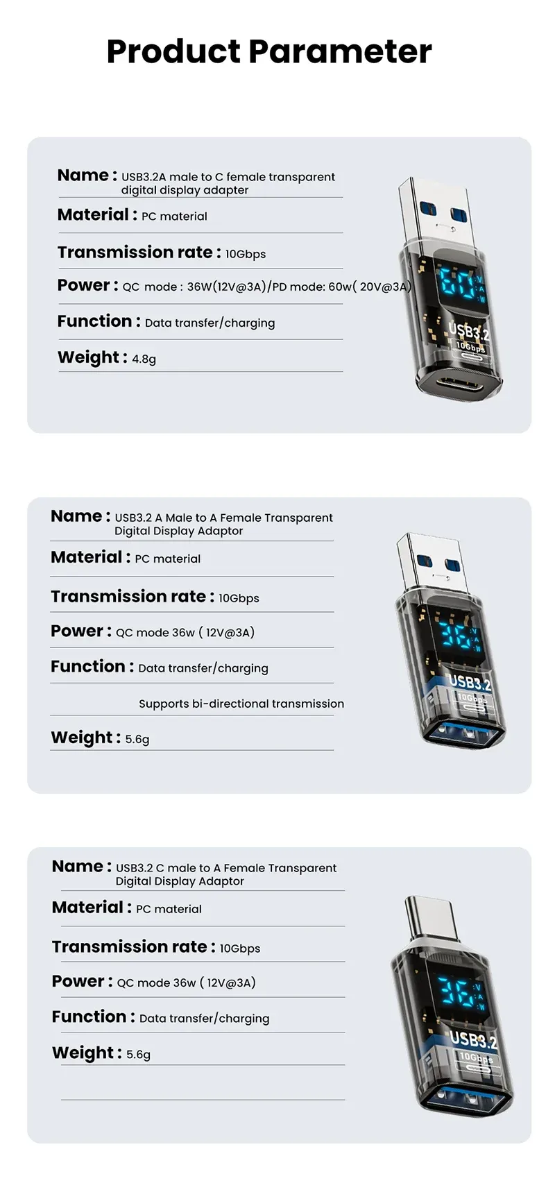 Adaptateur d'affichage numérique USB 3.2 - finitions