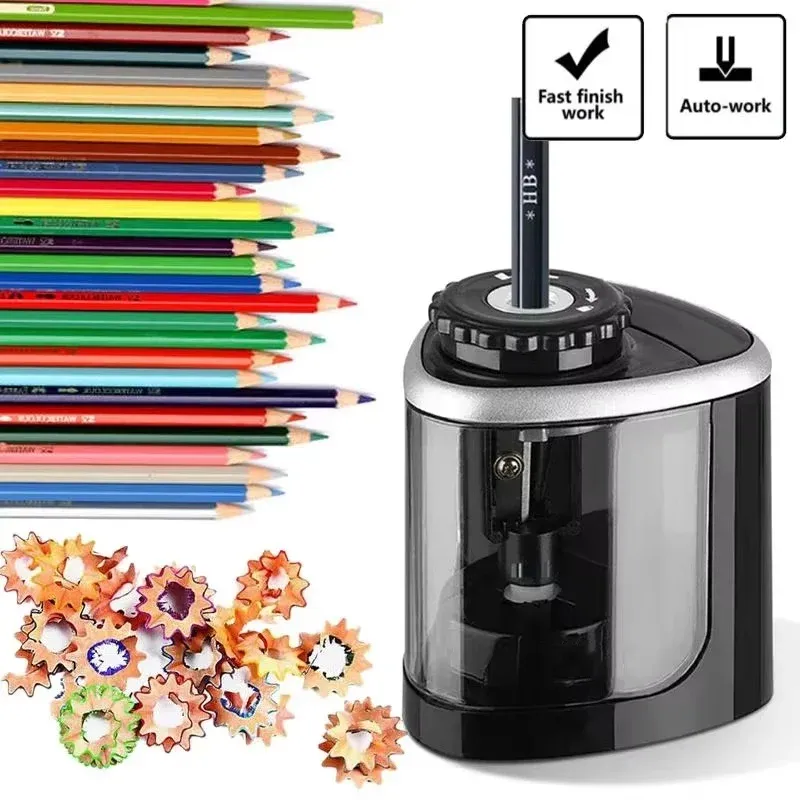 Taille-crayon électrique portable à lame hélicoïdale en acier, 6 à 8 mm