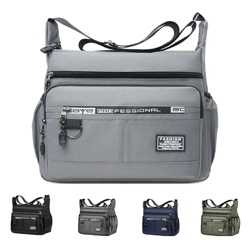 Sac bandoulière professionnel pour homme à poches multiples et sangle réglable