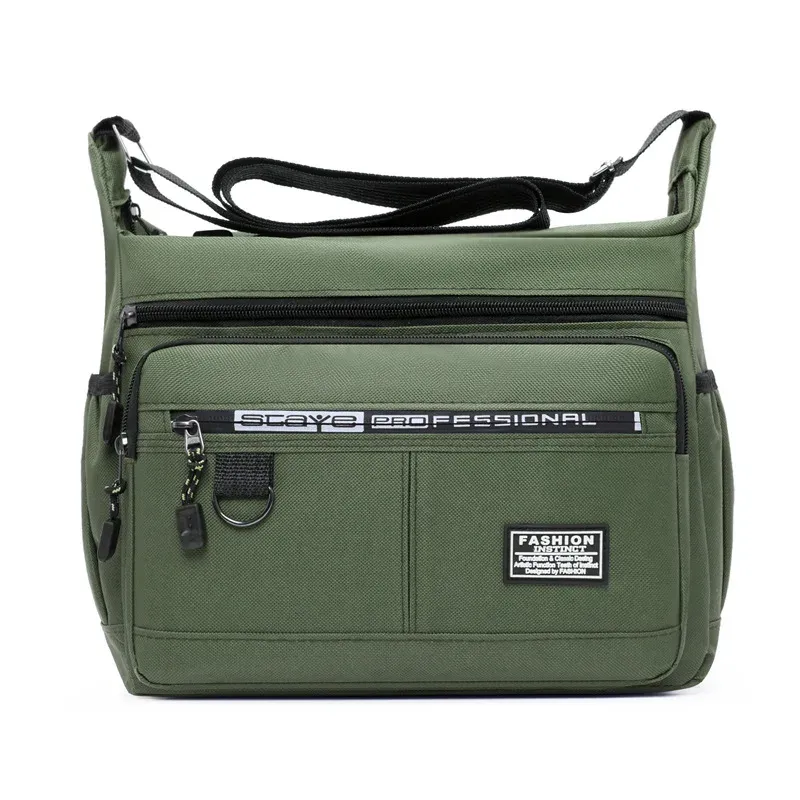 Sac bandoulière professionnel pour homme à poches multiples et sangle réglable 8