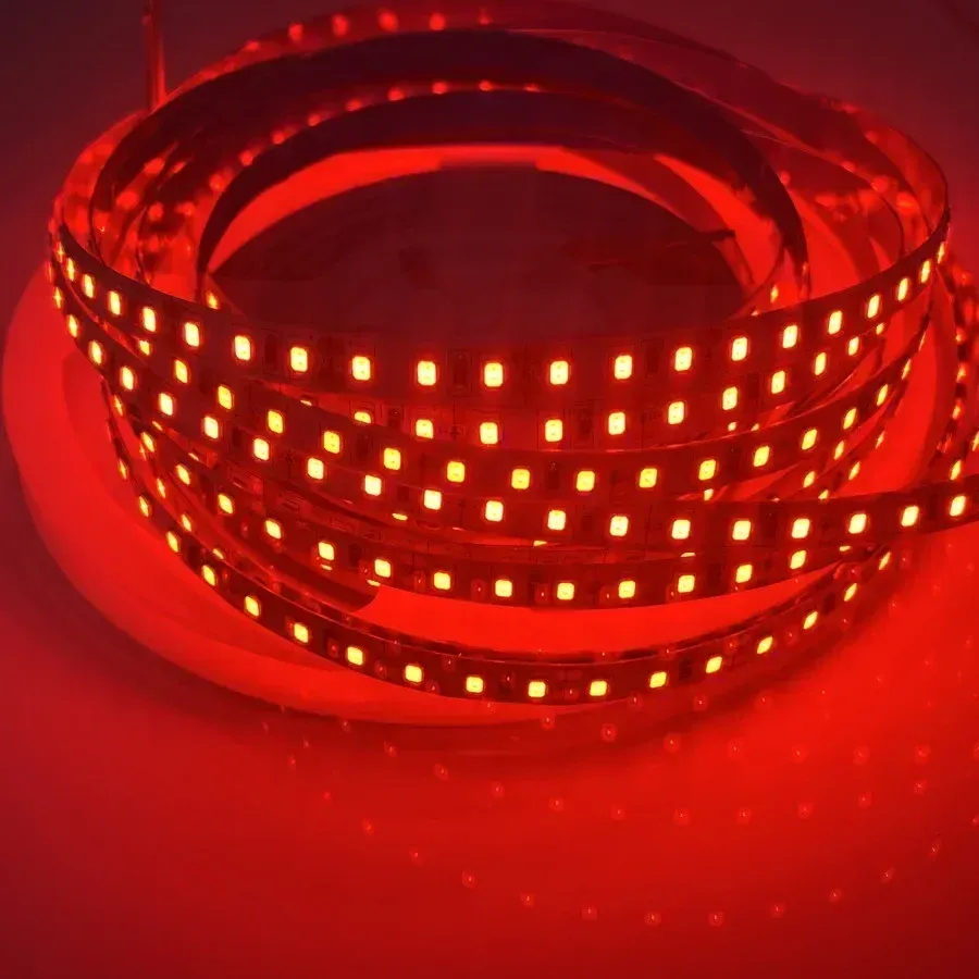 Bande LED 2835 DC12V 120 LED/m, ruban lumineux flexible et découpable pour décoration intérieure, disponible en rouge, bleu, vert, jaune, rose et glace 10