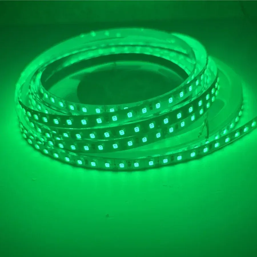 Bande LED 2835 DC12V 120 LED/m, ruban lumineux flexible et découpable pour décoration intérieure, disponible en rouge, bleu, vert, jaune, rose et glace 12