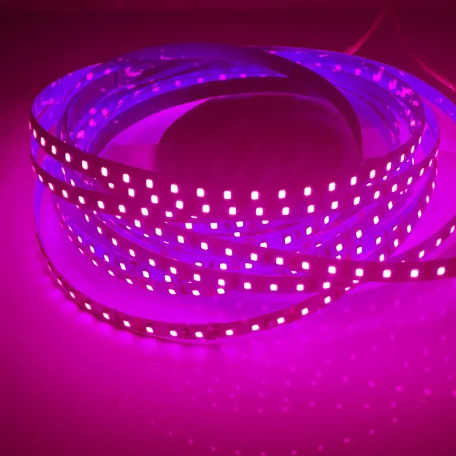 Bande LED 2835 DC12V 120 LED/m, ruban lumineux flexible et découpable pour décoration intérieure, disponible en rouge, bleu, vert, jaune, rose et glace 15