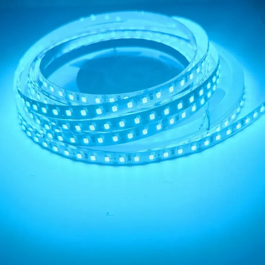 Bande LED 2835 DC12V 120 LED/m, ruban lumineux flexible et découpable pour décoration intérieure, disponible en rouge, bleu, vert, jaune, rose et glace 9