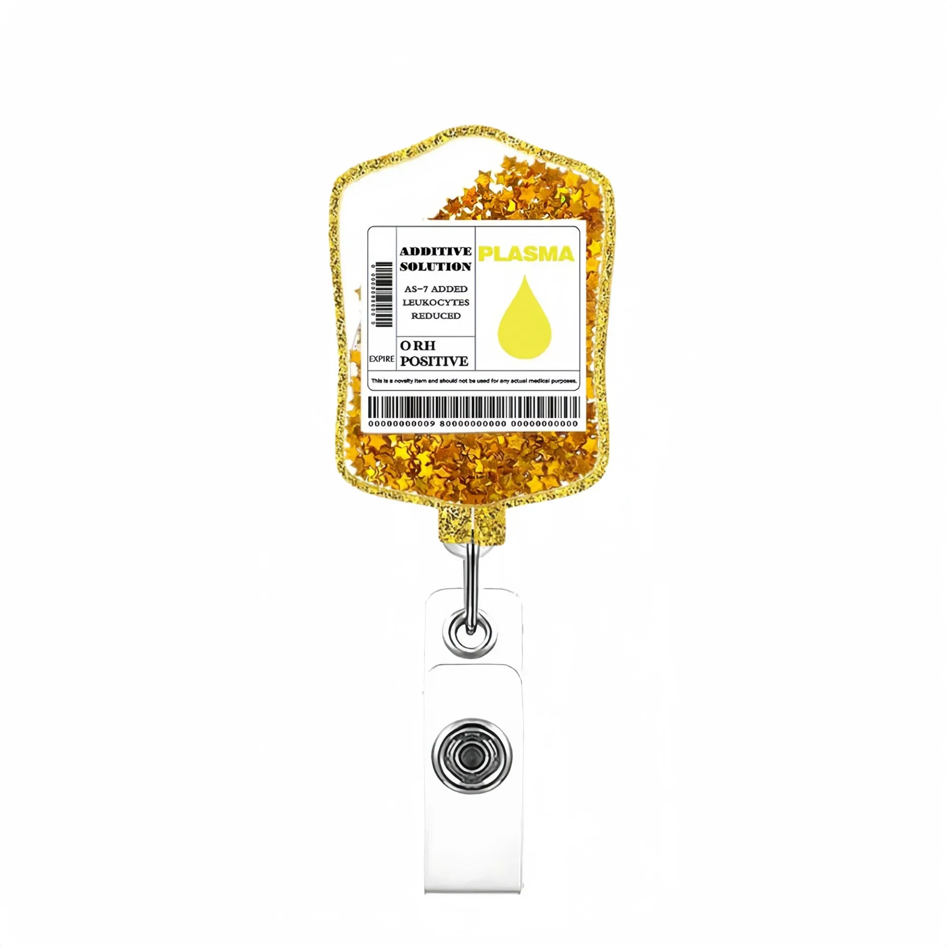 Porte-badge rétractable à paillettes, porte-carte d'identité amusant avec clip, pour infirmière, étudiant en médecine et employé de bureau 11