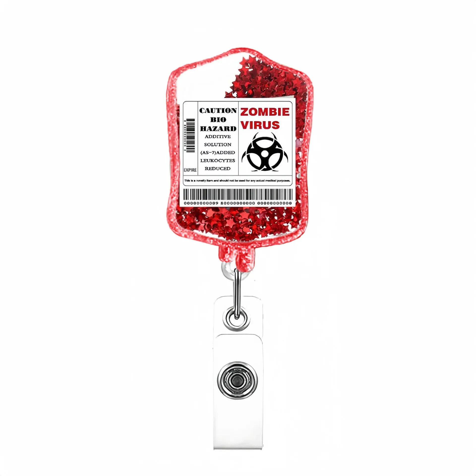 Porte-badge rétractable à paillettes, porte-carte d'identité amusant avec clip, pour infirmière, étudiant en médecine et employé de bureau 9