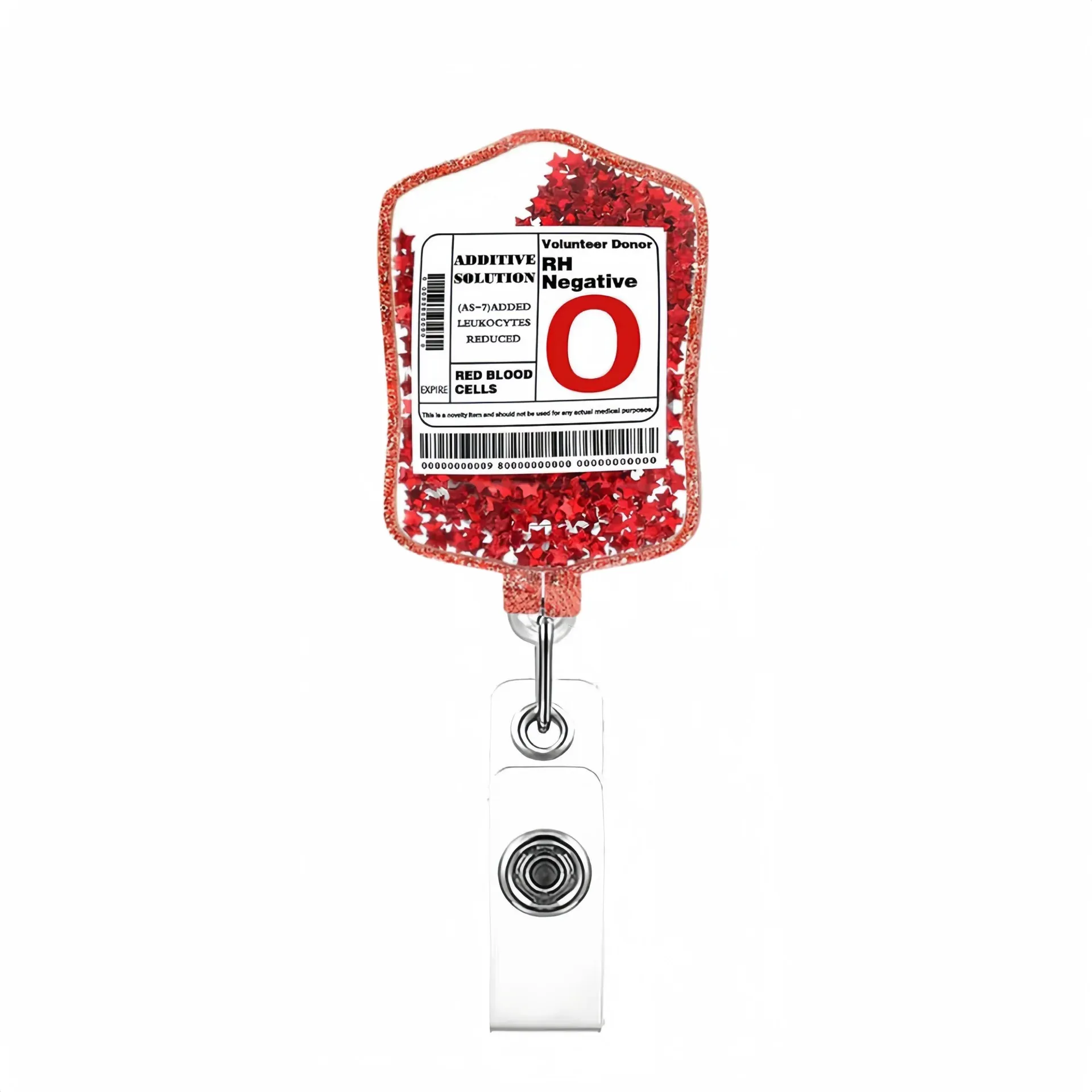 Porte-badge rétractable à paillettes, porte-carte d'identité amusant avec clip, pour infirmière, étudiant en médecine et employé de bureau 8