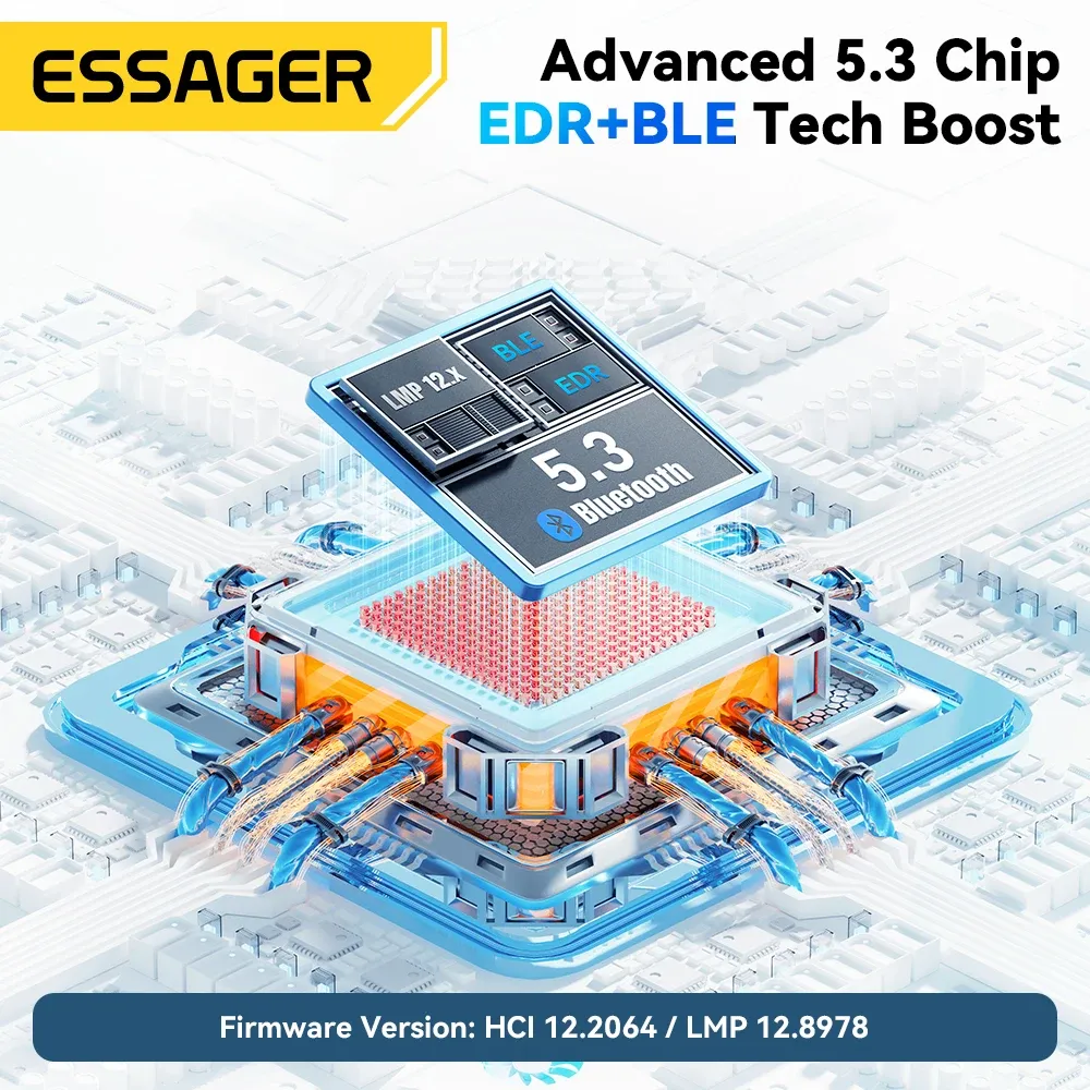Adaptateur USB Bluetooth 5.3 Essager, récepteur audio AUX, émetteur pour PC, haut-parleur, ordinateur portable, boîte de son, souris sans fil, émetteur USB 3