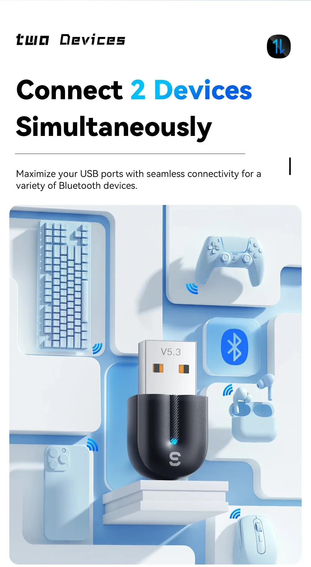 Adaptateur Bluetooth USB, usage nomade