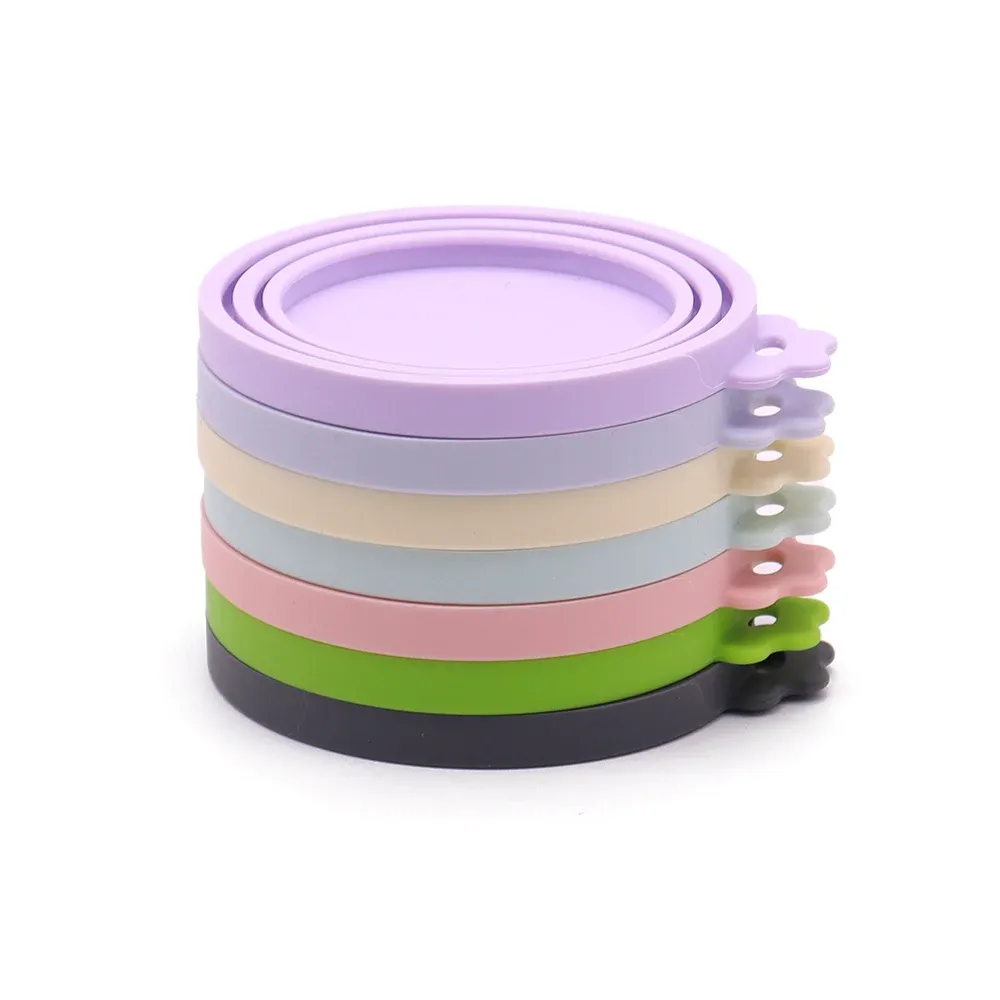 Couvercle réutilisable en silicone pour boîte de conserve pour animaux de compagnie, sans BPA, compatible avec la plupart des boîtes de conserve pour chiens et chats – Conserve la fraîcheur des aliments et limite les odeurs 6