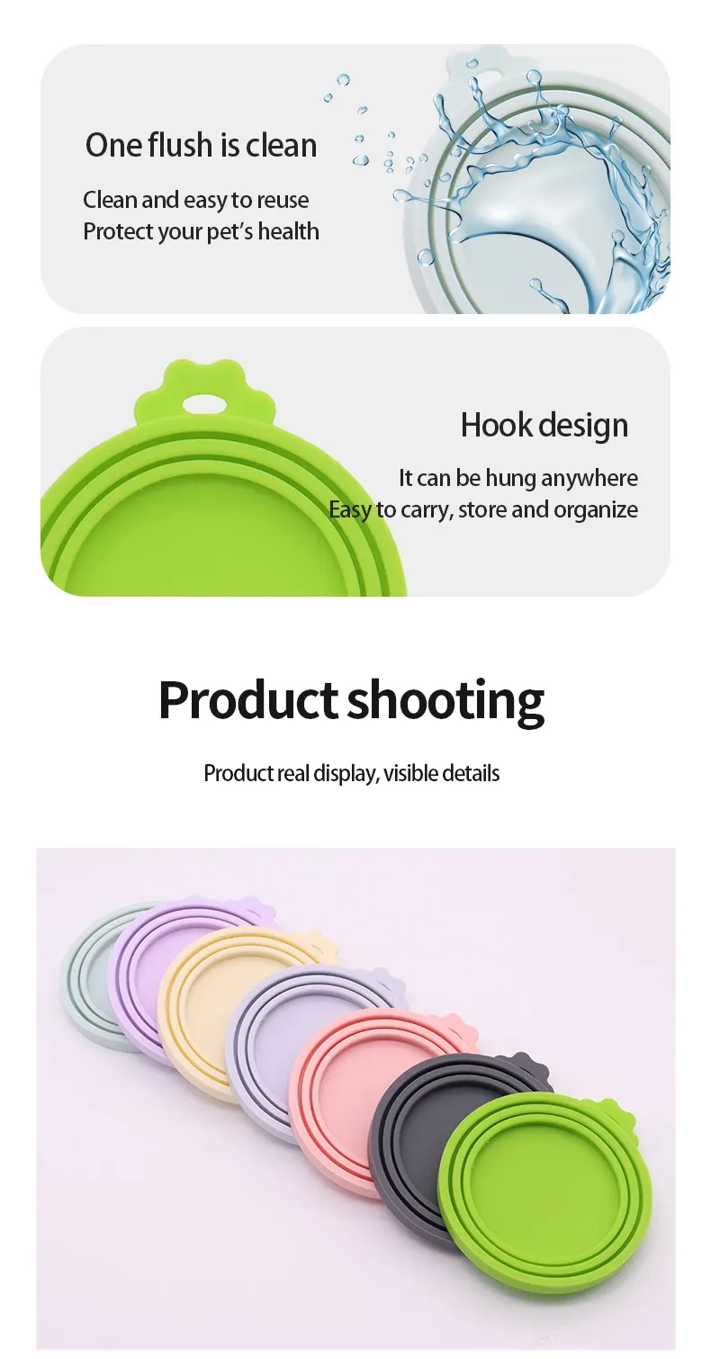 Couvercle en silicone pour boîte de pâtée au réfrigérateur