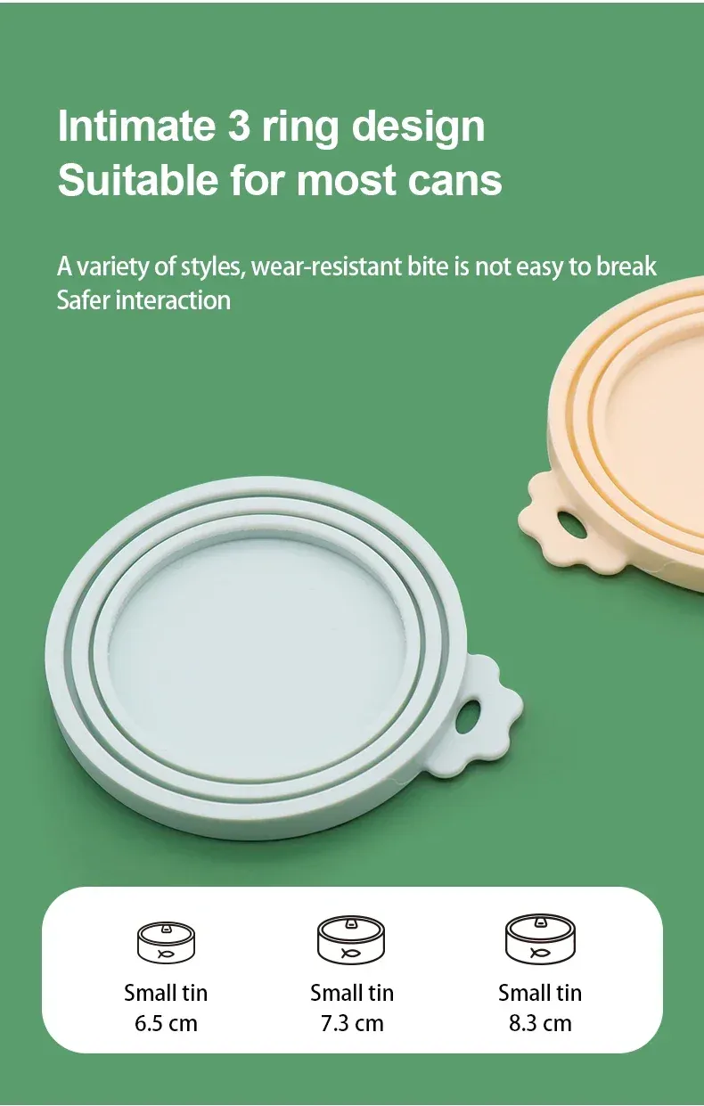 Détail du couvercle en silicone pour conserver la pâtée