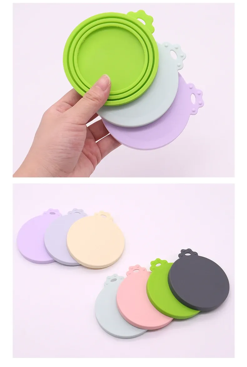 Couvercle silicone réutilisable pour animaux de compagnie