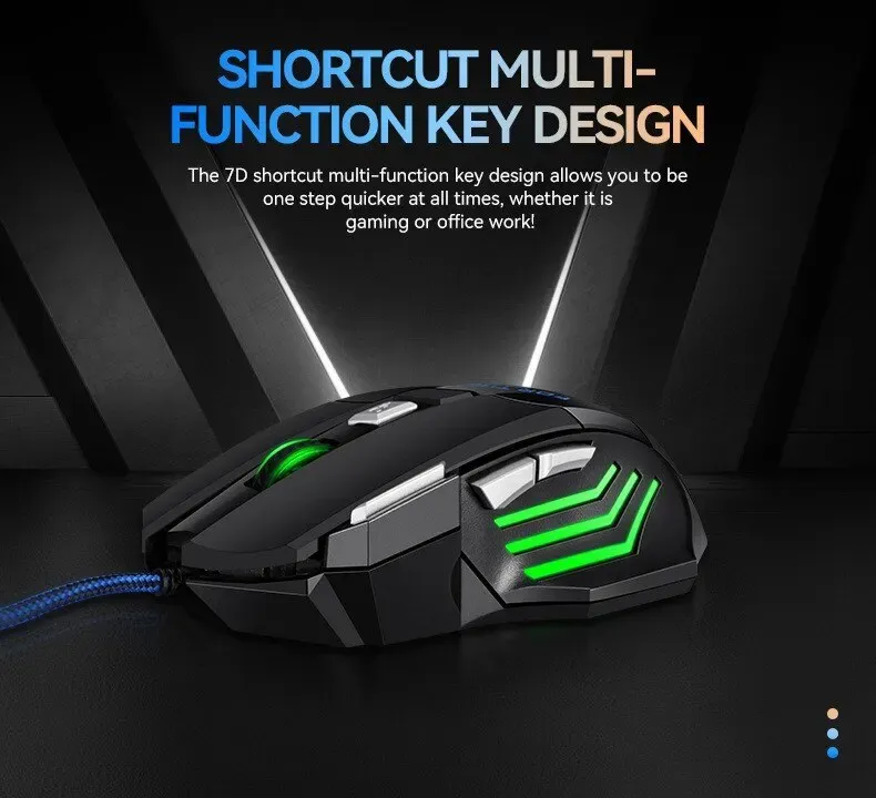 Souris gaming en contexte de bureau