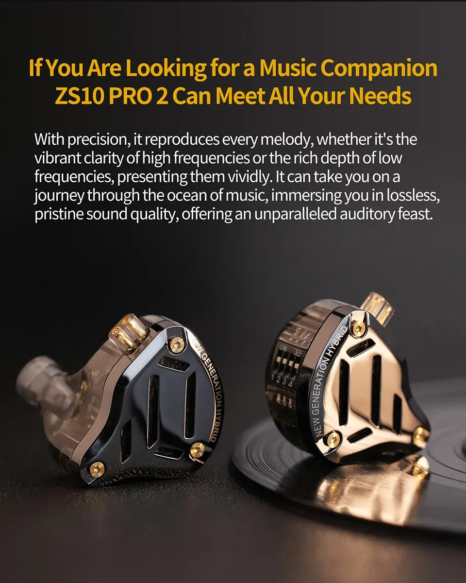 KZ ZS10 Pro 2 Édition Argent, finition métallique