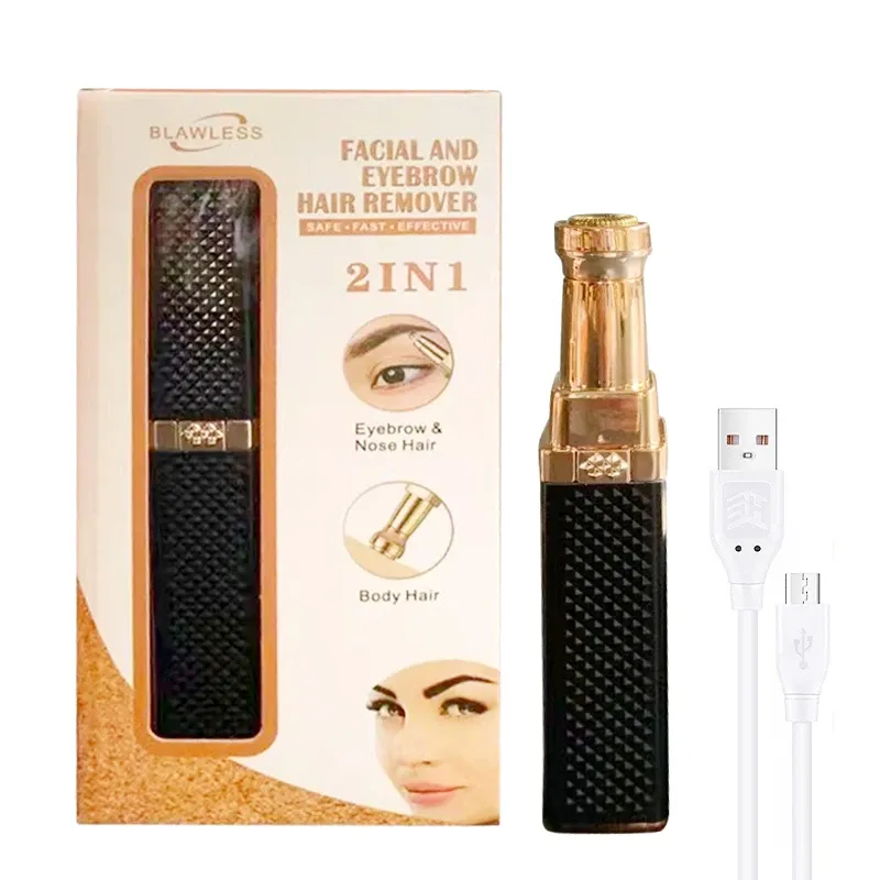 Épilateur électrique indolore pour le visage avec rasoir à sourcils pour femmes 7