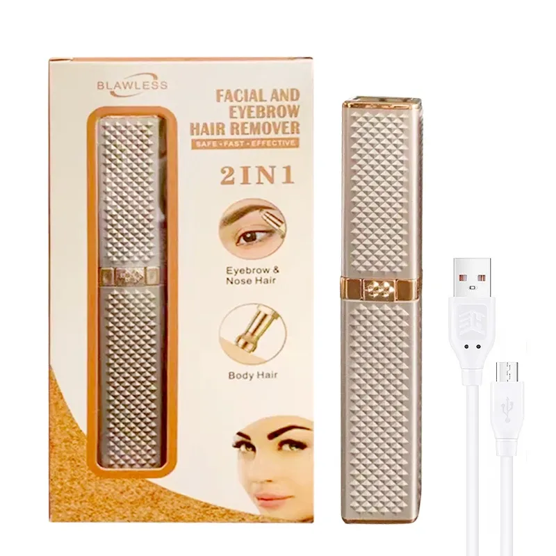 Épilateur électrique indolore pour le visage avec rasoir à sourcils pour femmes 10