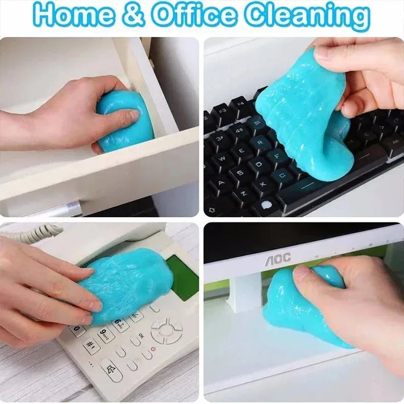 Gel Nettoyant et Décontaminant pour Intérieur de Voiture et Clavier d'Ordinateur, Élimine la Saleté et la Poussière 4