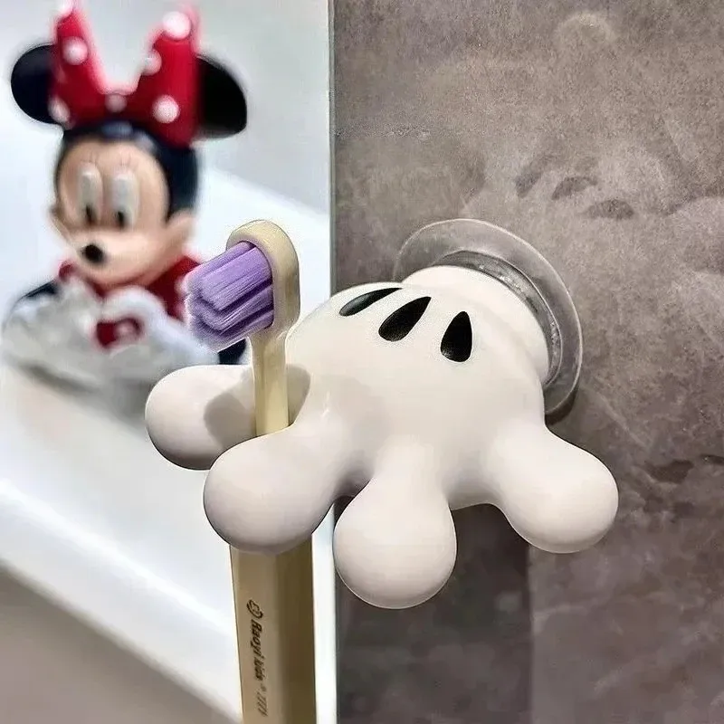 Support mural de rangement pour brosses à dents, motif dessin animé, sans perçage, compatible brosses à dents électriques 2