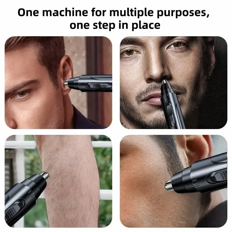 Tondeuse électrique noire indolore pour hommes et femmes, tondeuse à cheveux d'oreille et de nez, tondeuse professionnelle 2