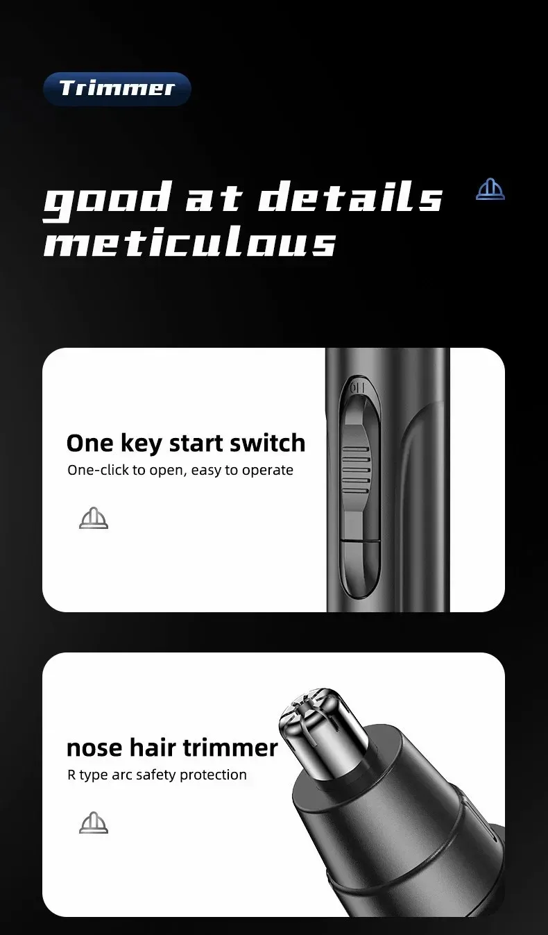 Tondeuse électrique noire, présentation du produit