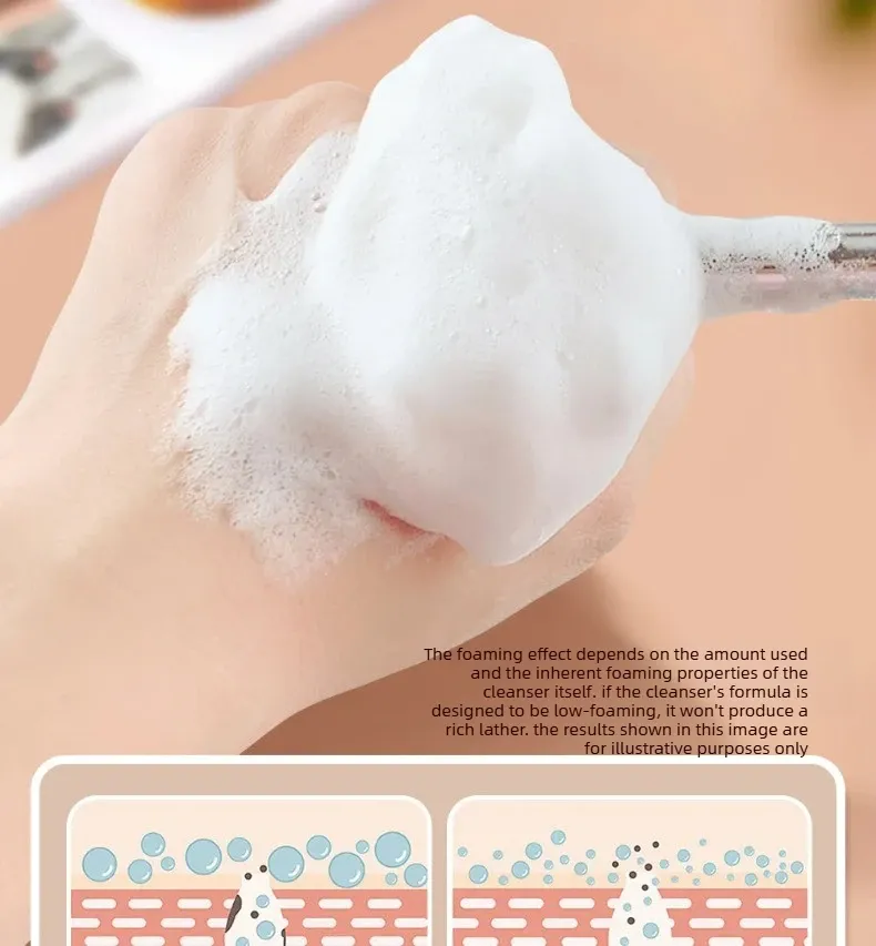 Brosse pour masque facial, finition soignée