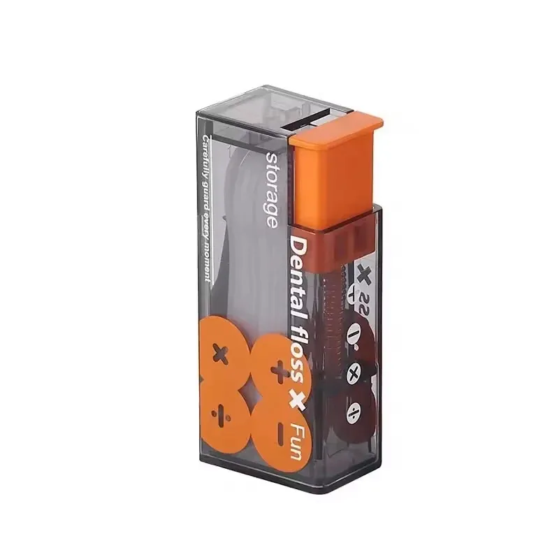 Distributeur de fil dentaire portable avec 10 recharges, porte-fil à éjection automatique, soins bucco-dentaires, fils jetables à pression 8