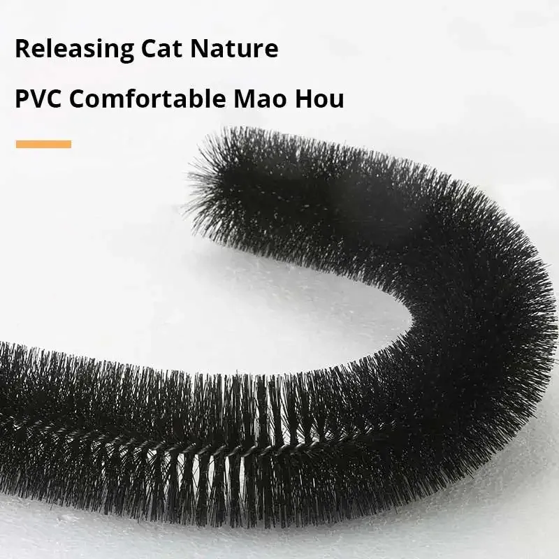 Jouet pour chat auto-toiletteur en arc avec brosse de massage à friction et tampon à gratter, jouet interactif pour félins 3
