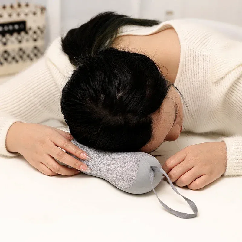 Mini oreiller cervical portable en forme de U, oreiller de voyage pour adultes, oreiller de bureau, oreiller de couchage pour le cou 5