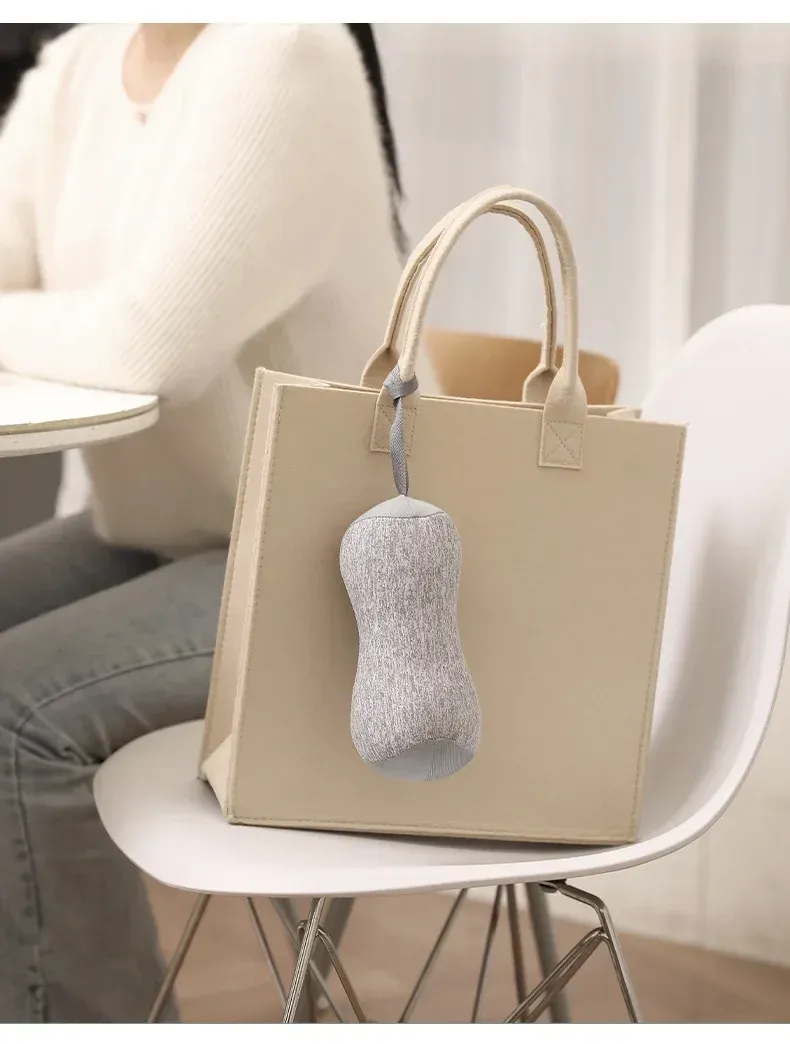 Coussin cervical en U, en utilisation