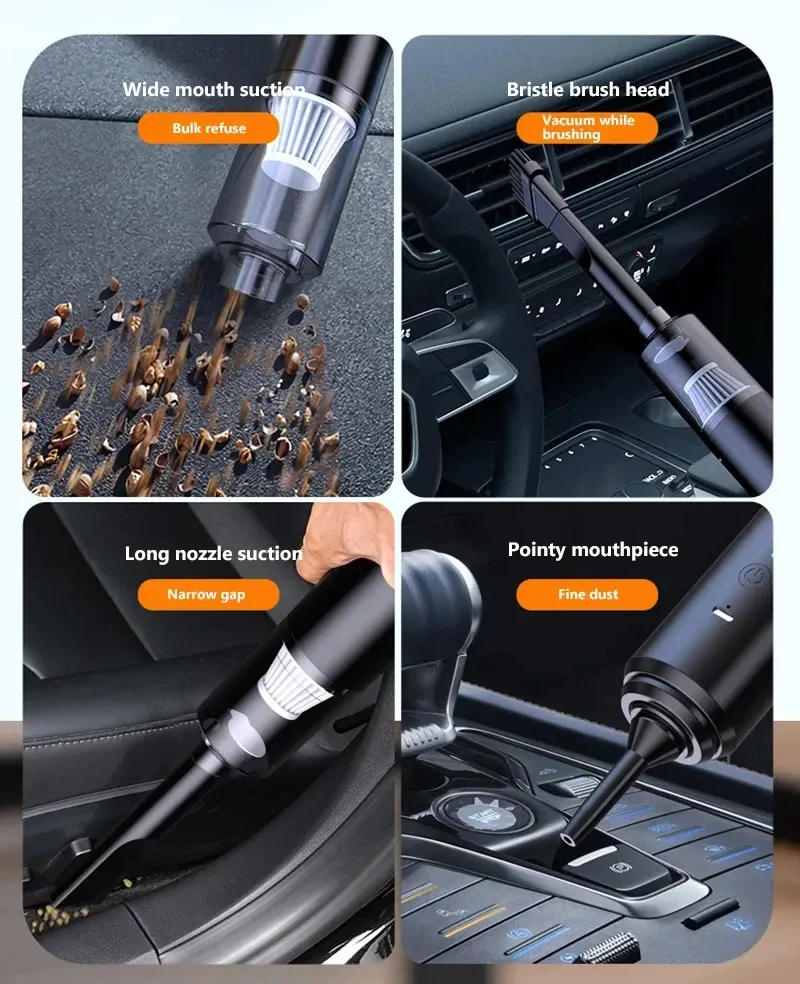 Aspirateur miniature en utilisation