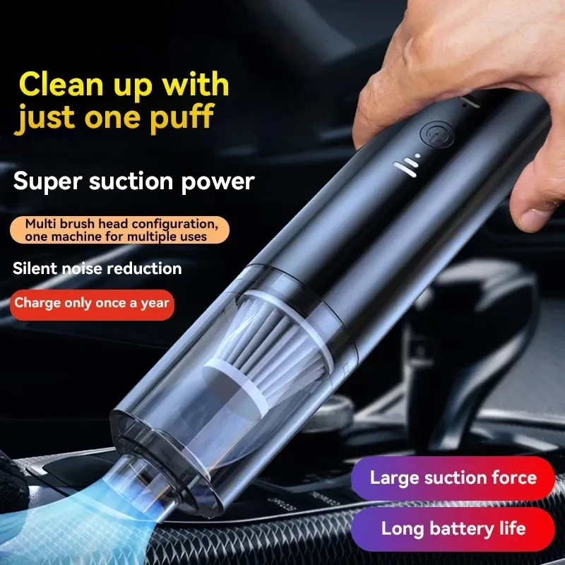 Aspirateur miniature pour voiture et maison, vue d'ensemble