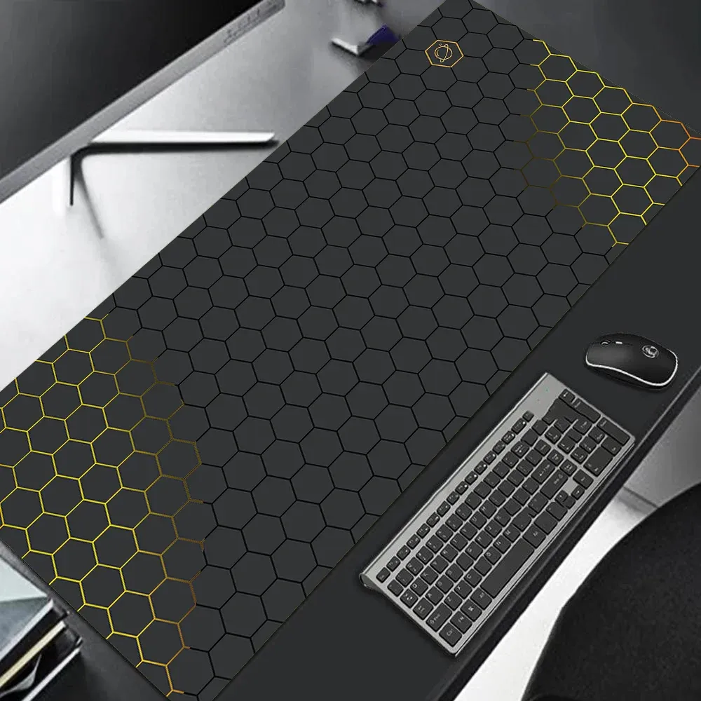 Grand tapis de souris gaming 90x40 cm, design dégradé rouge et bleu, base antidérapante, bordure cousue en caoutchouc, tapis de bureau pour gamers et usage professionnel 9