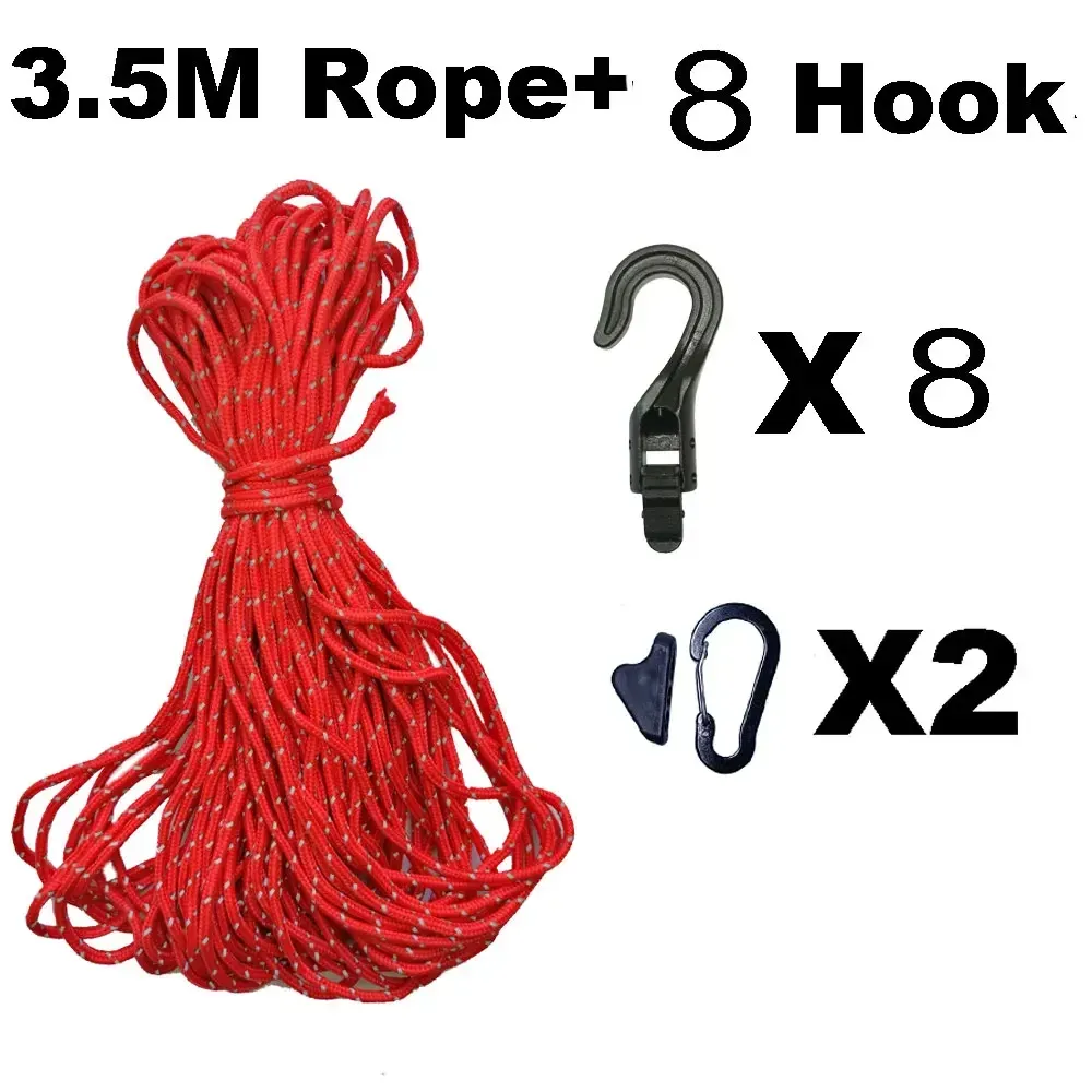 Corde à linge de camping et de voyage, 3,5 à 5 m, portable et réglable, pour randonnée, hôtel, lavage du linge, antidérapante 14