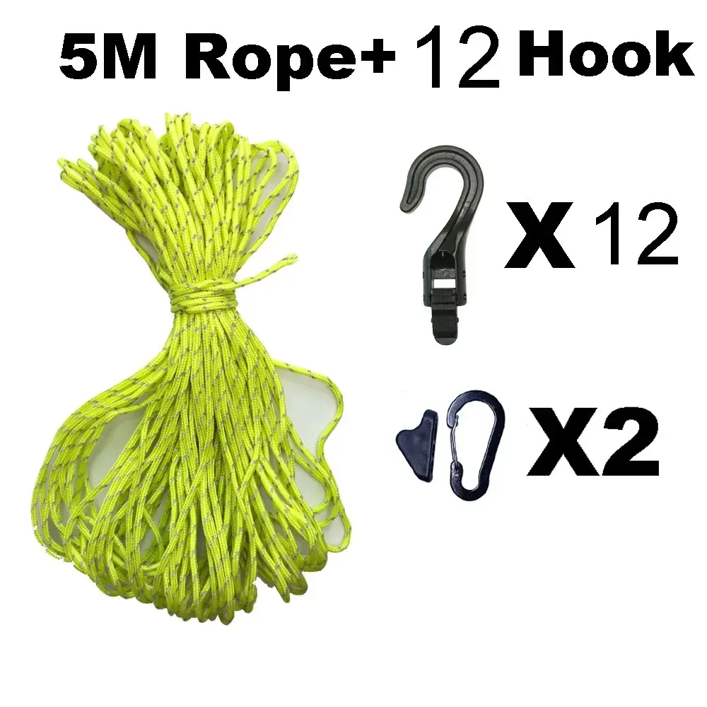 Corde à linge de camping et de voyage, 3,5 à 5 m, portable et réglable, pour randonnée, hôtel, lavage du linge, antidérapante 9
