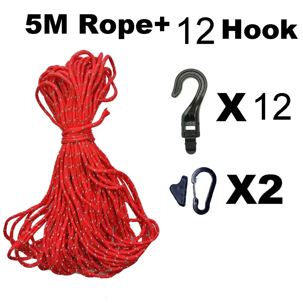 Corde à linge de camping et de voyage, 3,5 à 5 m, portable et réglable, pour randonnée, hôtel, lavage du linge, antidérapante 11