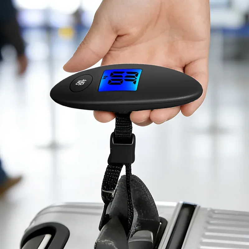 Balance numérique à écran LCD 40 kg / 100 g pour bagages de voyage, portable, haute précision, avec sangle