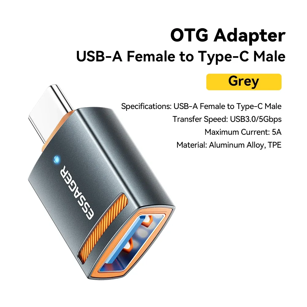 Adaptateur OTG USB 3.0 Essager, USB-A femelle vers Micro USB / USB-C / Lightning mâle, convertisseur pour MacBook, Xiaomi et iPhone 7