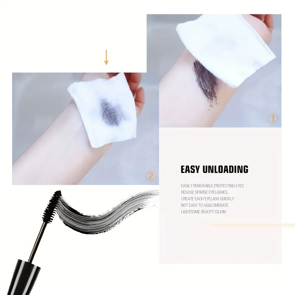 Mascara noir 5D imperméable, extension de cils en fibre de soie épaisse, maquillage féminin, outils cosmétiques pour les yeux 4