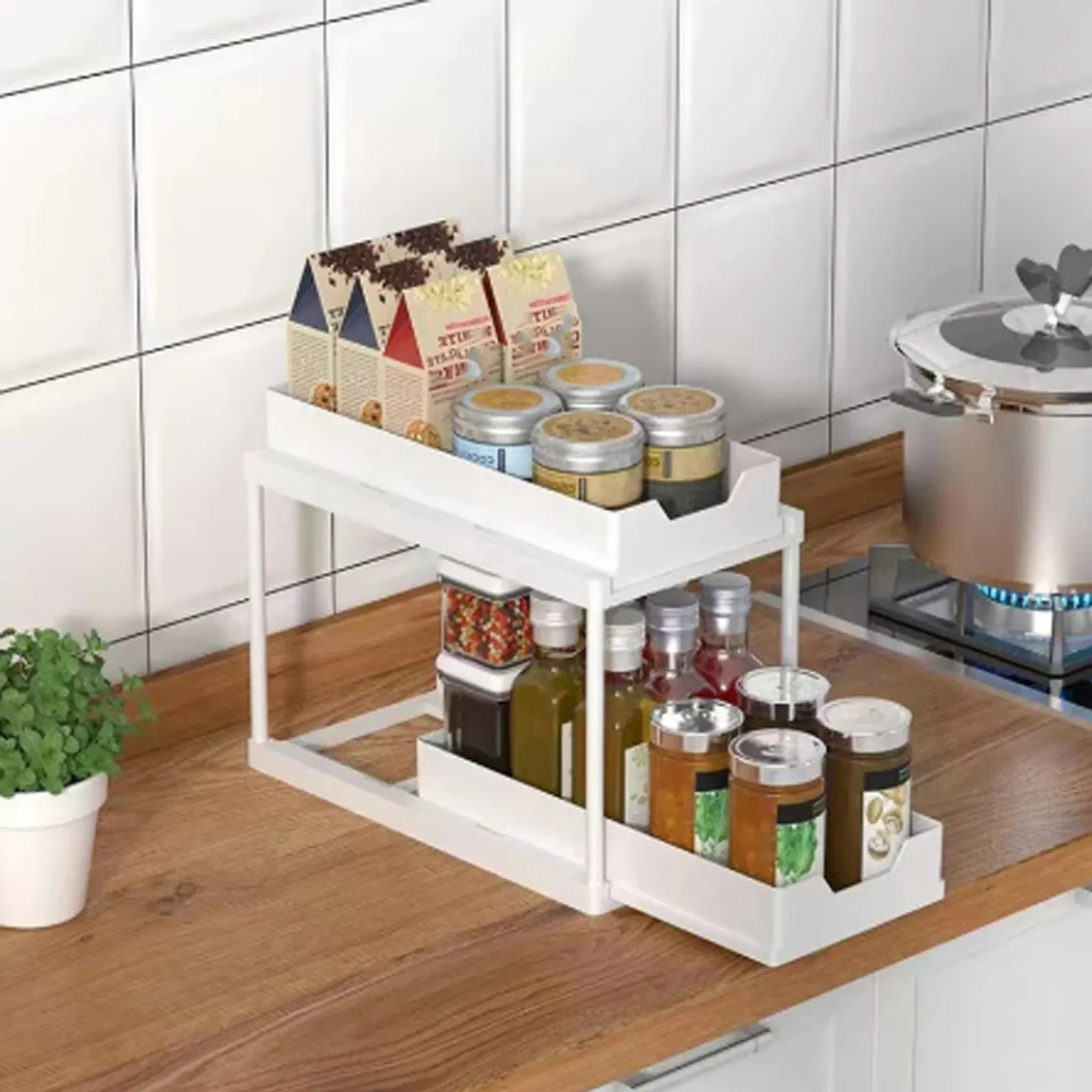 Étagère de rangement coulissante