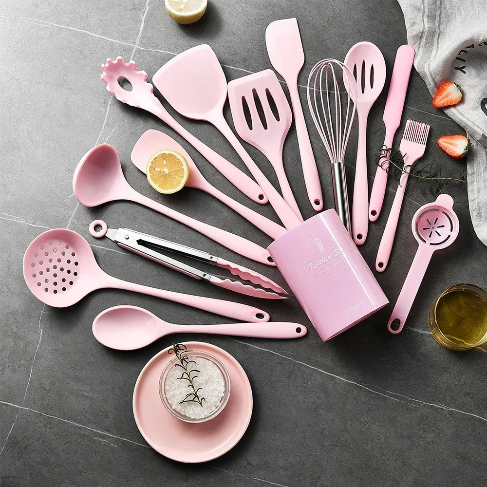 Ustensiles de cuisine en silicone de qualité alimentaire Ingent, ensemble de 15 pièces 7