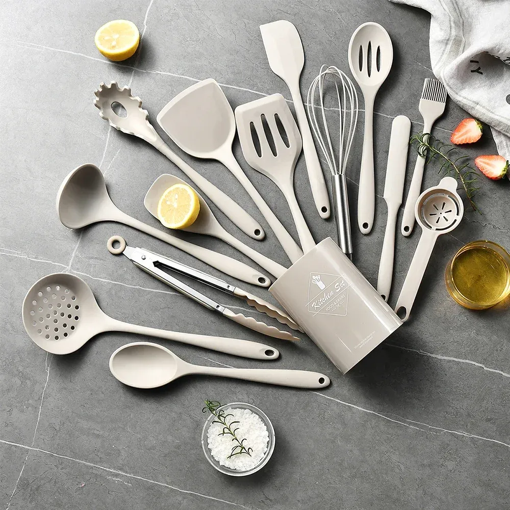 Ustensiles de cuisine en silicone de qualité alimentaire Ingent, ensemble de 15 pièces 8