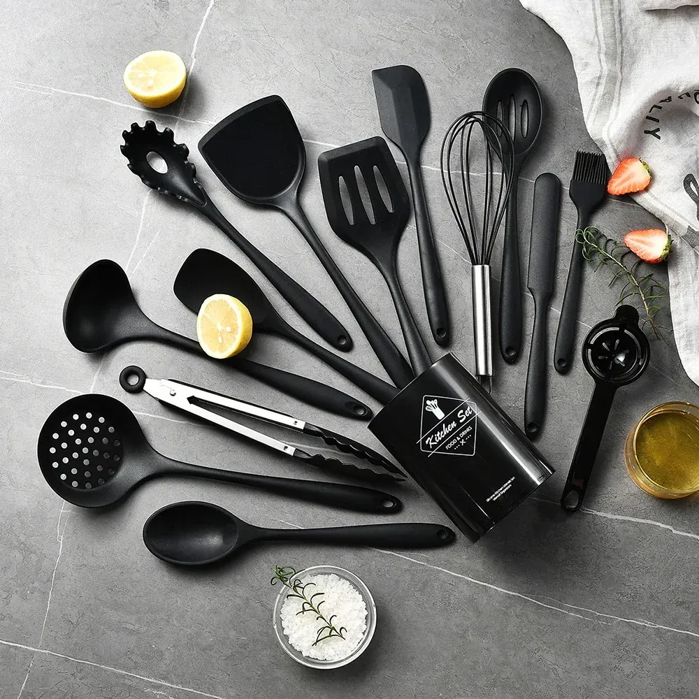 Ustensiles de cuisine en silicone de qualité alimentaire Ingent, ensemble de 15 pièces 9