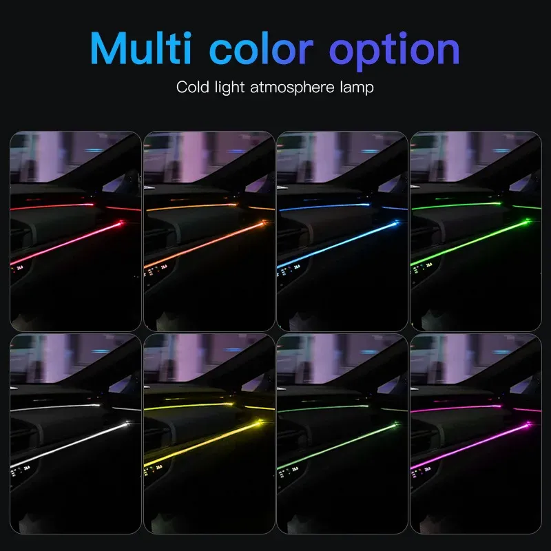 Bande LED décorative flexible pour intérieur de voiture, 1 à 5 m, éclairage d'ambiance USB 5