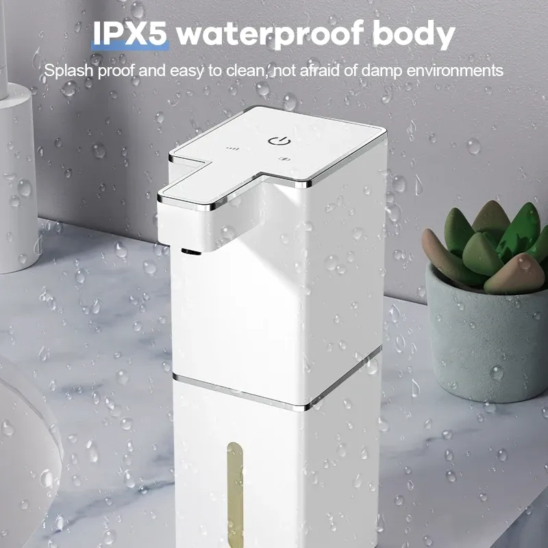 Distributeur de savon automatique sans contact à induction intelligente, mural, pour cuisine et salle de bain 2