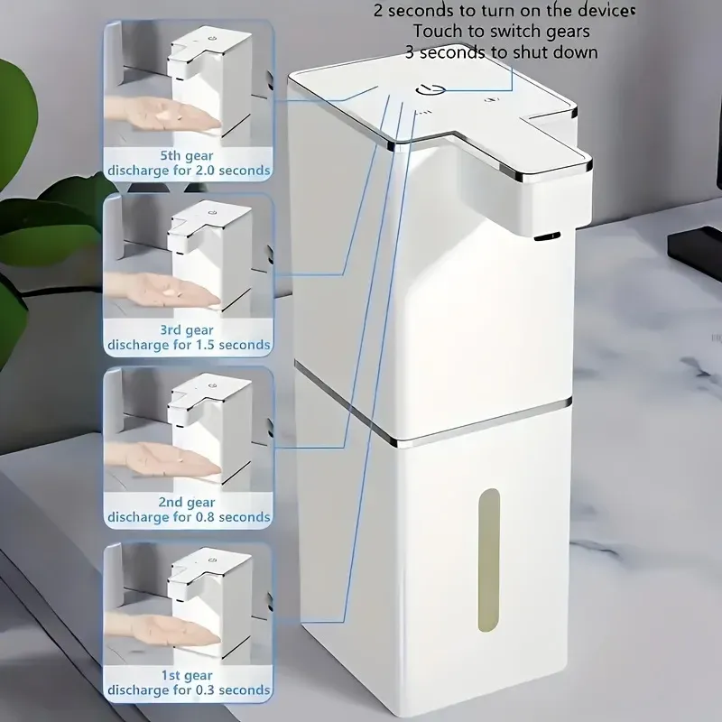 Distributeur de savon automatique sans contact à induction intelligente, mural, pour cuisine et salle de bain 3