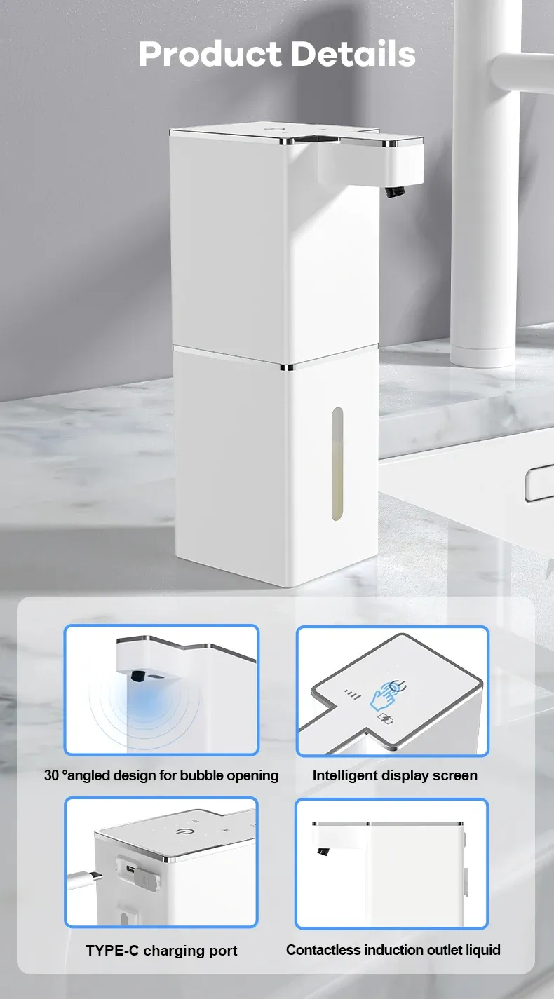 Distributeur de savon en situation d'utilisation