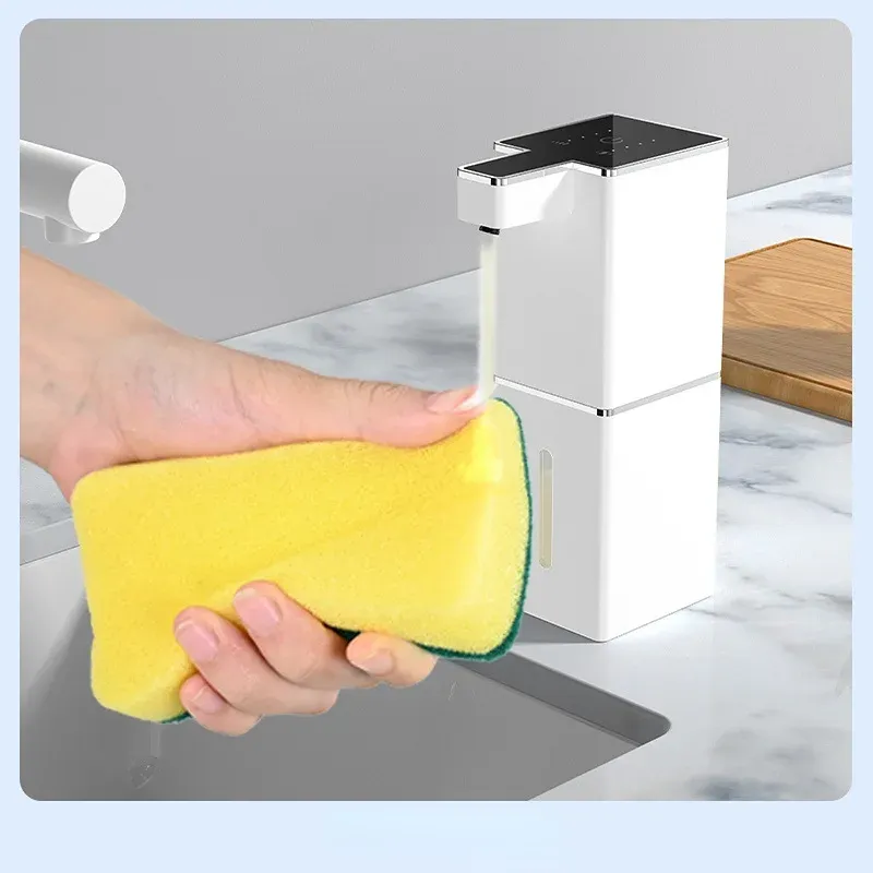 Distributeur de savon automatique sans contact à induction intelligente, mural, pour cuisine et salle de bain 13